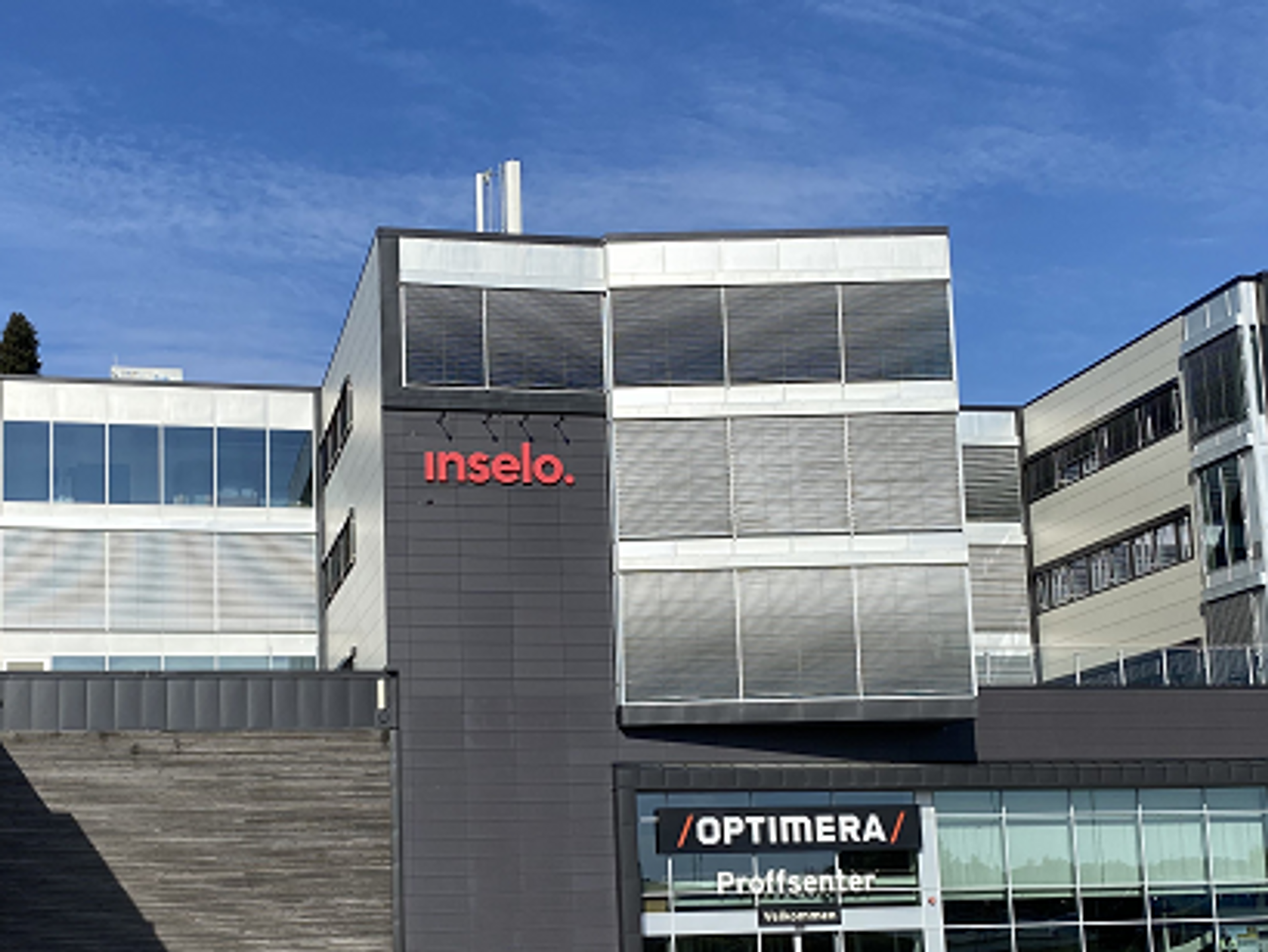 Inselo sine kontorer i Kristiansand sett utenfra. 